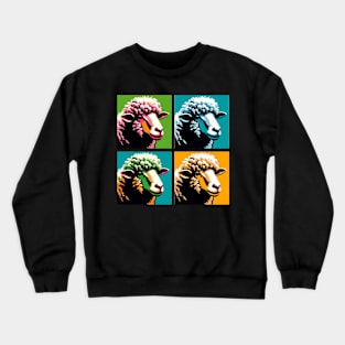 Vibrant Flock Fantasy: Pop Art Sheep Splendor Crewneck Sweatshirt